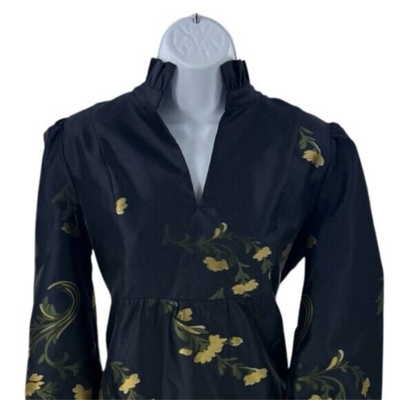 Tuckernuck | NEW Navy Jasmine Vine Jacquard Formal Palmerston Dress Size M - Picture 5 of 10